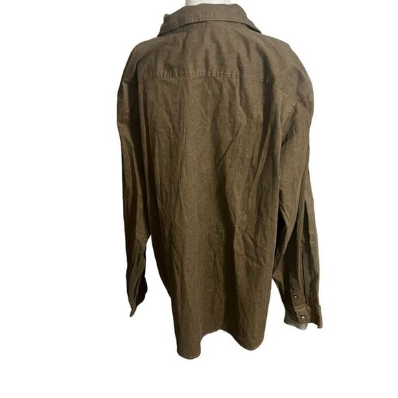 Wrangler 3xl men’s long sleeve button down shirt brown - Picture 3 of 10